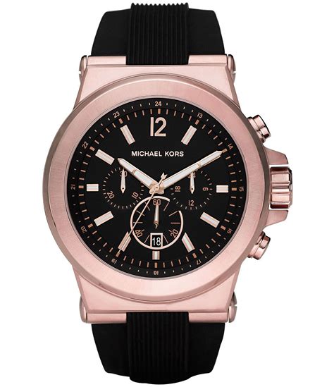 michael kors men's dylan chronograph matte black silicone watch|Oversized Dylan Black.